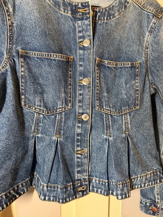 Veronica Beard Zahara Denim Peplum Jacket NWT - Picture 8 of 10
